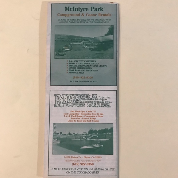 VINTAGE 1990s Blythe, California Street Map - Picture 2 of 10